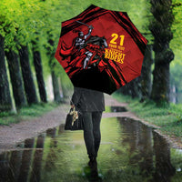 Custom Caribbean Cricket Trinidad and Tobago Cricket Umbrella TKR Champions 2025 Red Edition - Wonder Print Shop