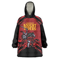 Custom Caribbean Cricket Trinidad and Tobago Cricket Wearable Blanket Hoodie TKR Champions 2025 Red Edition - Wonder Print Shop