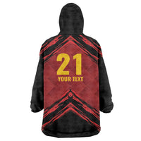 Custom Caribbean Cricket Trinidad and Tobago Cricket Wearable Blanket Hoodie TKR Champions 2025 Red Edition - Wonder Print Shop