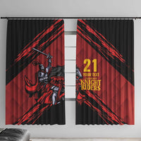 Custom Caribbean Cricket Trinidad and Tobago Cricket Window Curtain TKR Champions 2025 Red Edition - Wonder Print Shop