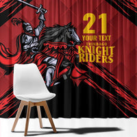 Custom Caribbean Cricket Trinidad and Tobago Cricket Window Curtain TKR Champions 2025 Red Edition - Wonder Print Shop