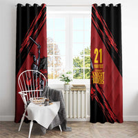 Custom Caribbean Cricket Trinidad and Tobago Cricket Window Curtain TKR Champions 2025 Red Edition - Wonder Print Shop