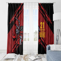 Custom Caribbean Cricket Trinidad and Tobago Cricket Window Curtain TKR Champions 2025 Red Edition - Wonder Print Shop
