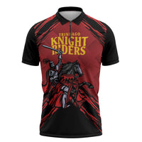 Custom Caribbean Cricket Trinidad and Tobago Cricket Zipper Polo Shirt TKR Champions 2025 Red Edition - Wonder Print Shop