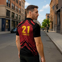 Custom Caribbean Cricket Trinidad and Tobago Cricket Zipper Polo Shirt TKR Champions 2025 Red Edition - Wonder Print Shop