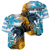 Personalised Argentina Baseball Jersey Los Pumas and Sol de Mayo Ceibo Flowers LT9 - Wonder Print Shop