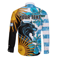 Personalised Argentina Family Matching Off Shoulder Maxi Dress and Hawaiian Shirt Los Pumas and Sol de Mayo Ceibo Flowers LT9 - Wonder Print Shop