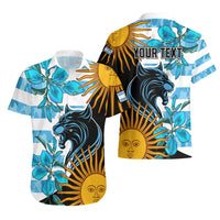 Personalised Argentina Hawaiian Shirt Los Pumas and Sol de Mayo Ceibo Flowers - Wonder Print Shop