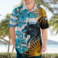 Personalised Argentina Hawaiian Shirt Los Pumas and Sol de Mayo Ceibo Flowers - Wonder Print Shop
