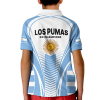 Argentina Rugby Kid Polo Shirt World Cup 2023 Los Pumas Go Champion - Wonder Print Shop