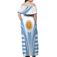 Argentina Rugby Off Shoulder Maxi Dress World Cup 2023 Los Pumas Go Champion - Wonder Print Shop