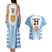 Custom Argentina Rugby Couples Matching Tank Maxi Dress and Hawaiian Shirt World Cup 2023 Los Pumas Go Champion LT9 - Wonder Print Shop