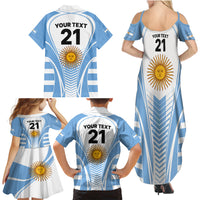 Custom Argentina Rugby Family Matching Summer Maxi Dress and Hawaiian Shirt World Cup 2023 Los Pumas Go Champion - Wonder Print Shop