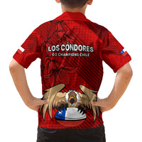 Chile Rugby Kid Hawaiian Shirt Los Condores Mascot with Bellflower World Cup 2023 - Wonder Print Shop