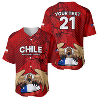 Custom Chile Rugby Baseball Jersey Los Condores Mascot with Bellflower World Cup 2023 LT9 - Wonder Print Shop