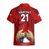 Custom Chile Rugby Hawaiian Shirt Los Condores Mascot with Bellflower World Cup 2023 - Wonder Print Shop