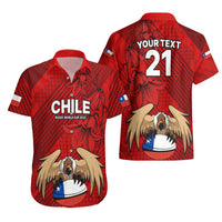 Custom Chile Rugby Hawaiian Shirt Los Condores Mascot with Bellflower World Cup 2023 - Wonder Print Shop