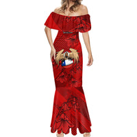 Custom Chile Rugby Mermaid Dress Los Condores Mascot with Bellflower World Cup 2023 - Wonder Print Shop