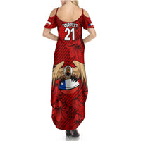Custom Chile Rugby Summer Maxi Dress Los Condores Mascot with Bellflower World Cup 2023 - Wonder Print Shop