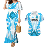 Uruguay Rugby Couples Matching Mermaid Dress and Hawaiian Shirt World Cup 2023 Go Los Teros LT9 - Wonder Print Shop