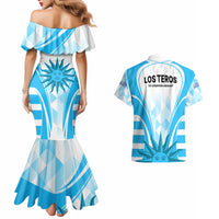 Uruguay Rugby Couples Matching Mermaid Dress and Hawaiian Shirt World Cup 2023 Go Los Teros LT9 - Wonder Print Shop