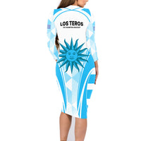Uruguay Rugby Family Matching Long Sleeve Bodycon Dress and Hawaiian Shirt World Cup 2023 Go Los Teros LT9 - Wonder Print Shop