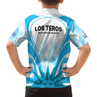 Uruguay Rugby Family Matching Off Shoulder Maxi Dress and Hawaiian Shirt World Cup 2023 Go Los Teros LT9 - Wonder Print Shop