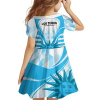 Uruguay Rugby Family Matching Short Sleeve Bodycon Dress and Hawaiian Shirt World Cup 2023 Go Los Teros - Wonder Print Shop