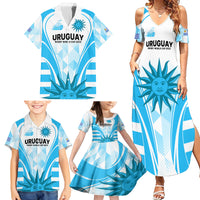Uruguay Rugby Family Matching Summer Maxi Dress and Hawaiian Shirt World Cup 2023 Go Los Teros - Wonder Print Shop