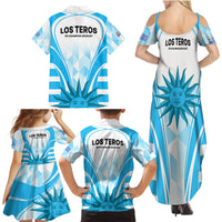 Uruguay Rugby Family Matching Summer Maxi Dress and Hawaiian Shirt World Cup 2023 Go Los Teros - Wonder Print Shop