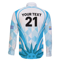 Custom Uruguay Rugby Family Matching Long Sleeve Bodycon Dress and Hawaiian Shirt World Cup 2023 Go Los Teros LT9 - Wonder Print Shop
