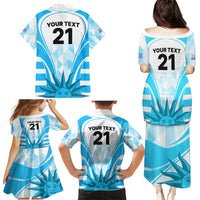 Custom Uruguay Rugby Family Matching Puletasi Dress and Hawaiian Shirt World Cup 2023 Go Los Teros - Wonder Print Shop