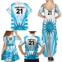 Custom Uruguay Rugby Family Matching Summer Maxi Dress and Hawaiian Shirt World Cup 2023 Go Los Teros - Wonder Print Shop