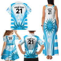 Custom Uruguay Rugby Family Matching Tank Maxi Dress and Hawaiian Shirt World Cup 2023 Go Los Teros - Wonder Print Shop