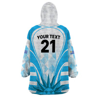 Custom Uruguay Rugby Wearable Blanket Hoodie World Cup 2023 Go Los Teros - Wonder Print Shop