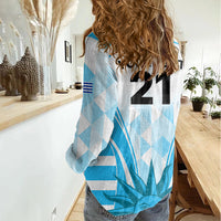 Custom Uruguay Rugby Women Casual Shirt World Cup 2023 Go Los Teros - Wonder Print Shop