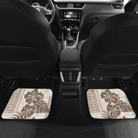 Vintage Hawaii Car Mats Hibiscus Tapa Tribal With Hawaiian Quilt Pattern Gold LT9 - Wonder Print Shop