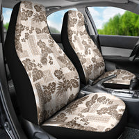 Vintage Hawaii Car Seat Cover Hibiscus Tapa Tribal With Hawaiian Quilt Pattern Gold LT9 - Wonder Print Shop
