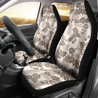 Vintage Hawaii Car Seat Cover Hibiscus Tapa Tribal With Hawaiian Quilt Pattern Gold LT9 - Wonder Print Shop