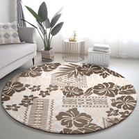 vintage-hawaii-round-carpet-hibiscus-tapa-tribal-with-hawaiian-quilt-pattern-gold