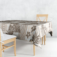 Vintage Hawaii Tablecloth Hibiscus Tapa Tribal With Hawaiian Quilt Pattern Gold - Wonder Print Shop
