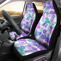 Vintage Hawaii Car Seat Cover Hibiscus Tapa Tribal With Hawaiian Quilt Pattern Purple LT9 - Wonder Print Shop
