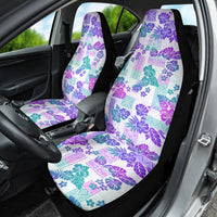Vintage Hawaii Car Seat Cover Hibiscus Tapa Tribal With Hawaiian Quilt Pattern Purple LT9 - Wonder Print Shop