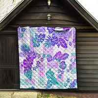 Vintage Hawaii Quilt Hibiscus Tapa Tribal With Hawaiian Quilt Pattern Purple - Wonder Print Shop