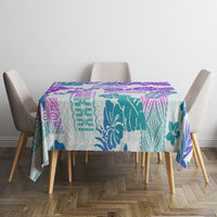 Vintage Hawaii Tablecloth Hibiscus Tapa Tribal With Hawaiian Quilt Pattern Purple - Wonder Print Shop