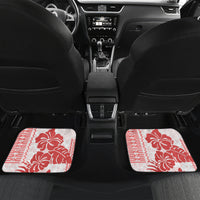 Vintage Hawaii Car Mats Hibiscus Tapa Tribal With Hawaiian Quilt Pattern Red LT9 - Wonder Print Shop