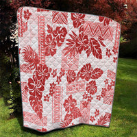Vintage Hawaii Quilt Hibiscus Tapa Tribal With Hawaiian Quilt Pattern Red - Wonder Print Shop