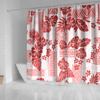 vintage-hawaii-shower-curtain-hibiscus-tapa-tribal-with-hawaiian-quilt-pattern-red