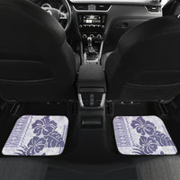 Vintage Hawaii Car Mats Hibiscus Tapa Tribal With Hawaiian Quilt Pattern Violet LT9 - Wonder Print Shop