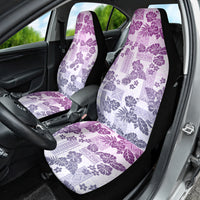Vintage Hawaii Car Seat Cover Hibiscus Tapa Tribal With Hawaiian Quilt Pattern Violet LT9 - Wonder Print Shop